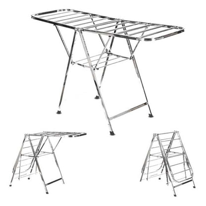 Heavy Duty Stainless Steel Folding Cloth Drying Rack Luxury Cloth Dryers Stand