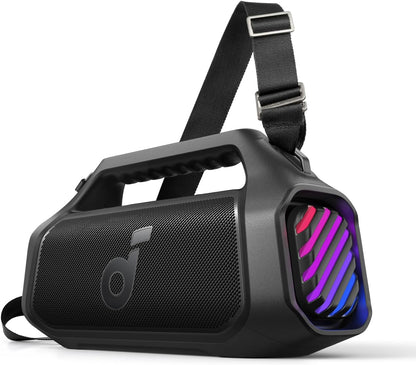 Anker Soundcore Boom 2 Plus Outdoor Speaker, 140W, 2+2 Channel, BassUp 2.0, 20H Playtime, Fast Charge, IPX7 Waterproof, RGB L