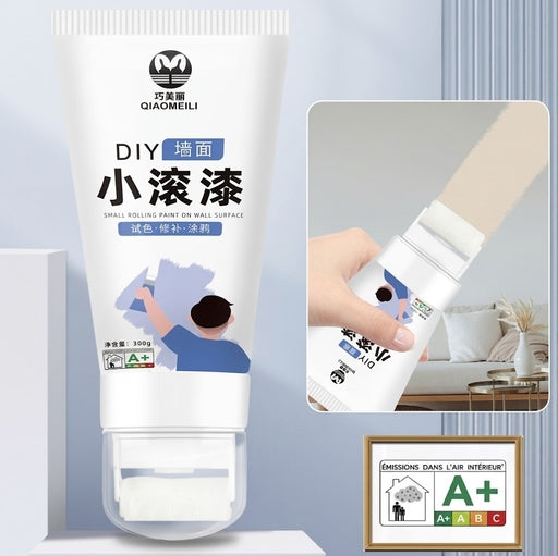 100G Wall Paint Repair Wall Paste with Rollers Brush Set White Latex Paint Patching Wall Paste