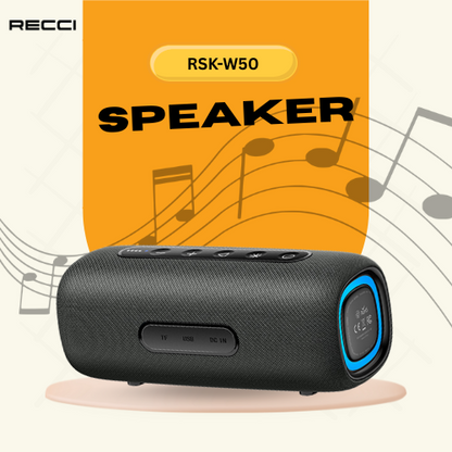 RECCI RSK-W50 Bluetooth Speaker - Compact 20W powerful Speaker Designed for Music Lovers On The Go