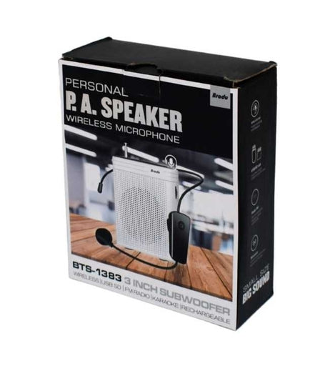 Teaching Training Loud Personal PA System Portable FM Radio Wireless Headset Mic Mini Voice Recorder