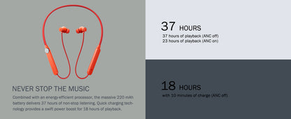 CMF BY NOTHING Neckband Pro Bluetooth Headphones,50dB Hybrid Active Noise Cancelling Earbuds with 5 HD Mics,IP55 BT5.3 37Hours Long Play time Dual Device Connection Neckband Headphones