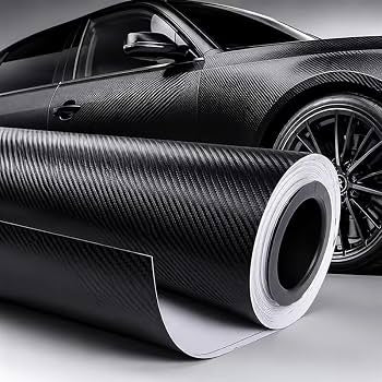 3D Black Carbon Fiber Car Protection Sticker