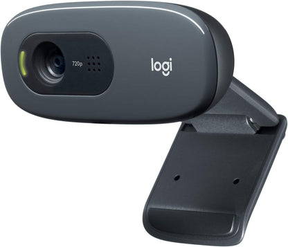 Logitech C270 HD Webcam, 720p, Widescreen HD Video Calling,Light Correction, Noise-Reducing Mic, For Skype, FaceTime, Hangout
