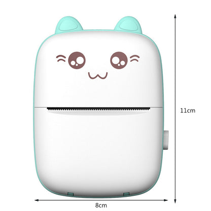 Small Portable Wireless Thermal Photo Printer Pocket Student Mini Bluetooth printer portable Label Printer cat printer 6 Paper Rolls Included