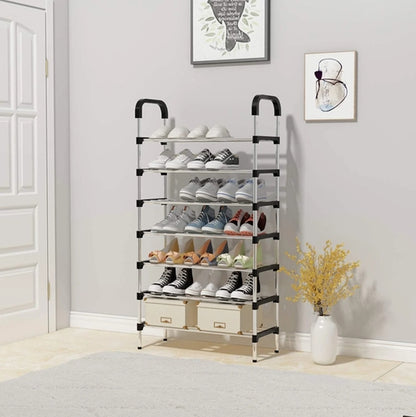 7-Layer Shoe Rack Organizer – Metal Shoe Shelf Storage Cabinet for Shoes & Plants | 5/7/8 Layer