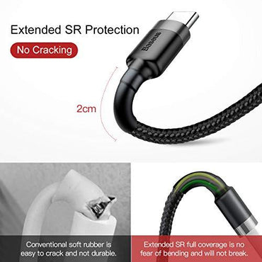 100% Genuine Baseus Type C to USB Data Cable 3.0A Fast Charging Cable For Android Mobile Phone For Huawei For Xiaomi