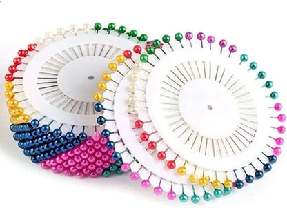 Multicolor - Pearl Head Pins -Hijab Pin/Brooches Dot Pin 10Pcs Roll