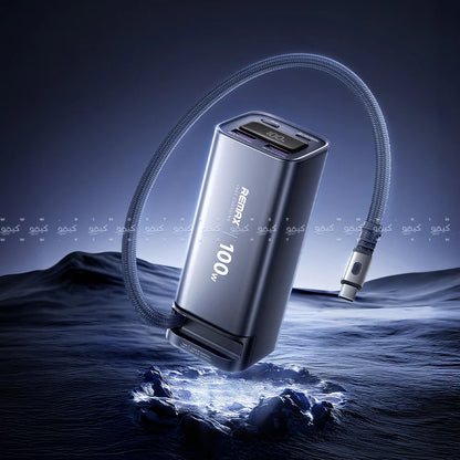 Remax FC-22 100W Fast Charging 20000mAh Power Bank 2x USB + PD Type-C / Built-In Type-C Cable
