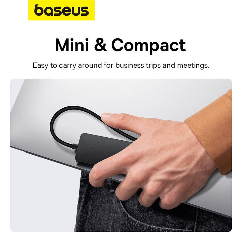 Baseus 4-Port HUB UltraJoy Series Lite- 15cm Space Grey USB-A to USB3.0 x 4