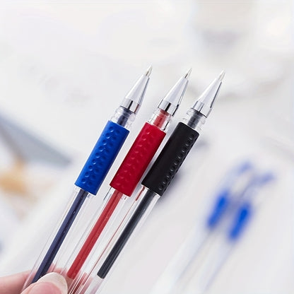 3 Pens + 20 Refills Gel Pen Set School Supplies Black Blue Red Ink Color 0.5Mm Ballpoint Pen Kawaii