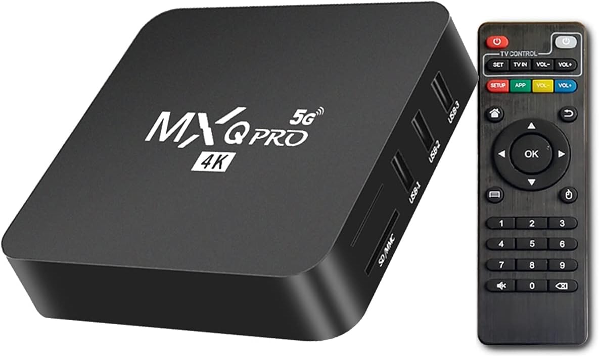 MXQ Pro 5G 4K Android 11 TV Box 2024 Android Smart Box H.265 HD 3D Dual Band 2.4G WiFi Quad Core Smart Home Media Player Netflix