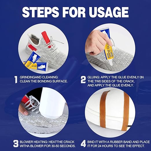 60ML Shoe Adhesive, Plastic Bonding Glue for Footwear, Tool for Home and Outdoor Repairs