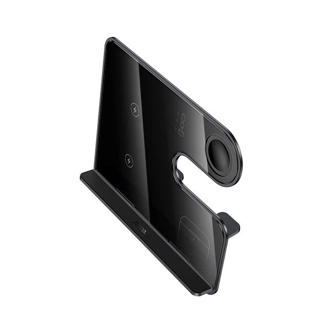 HOCO CQ19 Falcon 3 in 1 Desktop Vertical QI Wireless Fast Charger
