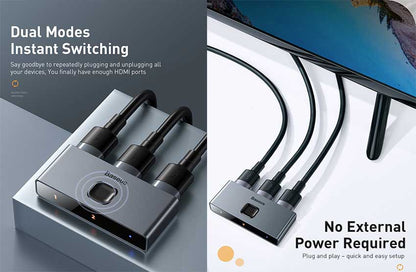 Baseus Matrix Bi-Direction HDMI Switcher HDR HDMI Audio Adapter for PS4 TV Box HDMI Switcher