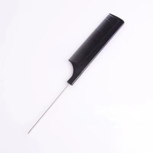 Deluxe Pointed Tail Anti-Static Hair Comb - Professional Barber Steel Needle Comb for Hair Dye