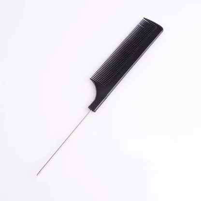 Deluxe Pointed Tail Anti-Static Hair Comb - Professional Barber Steel Needle Comb for Hair Dye