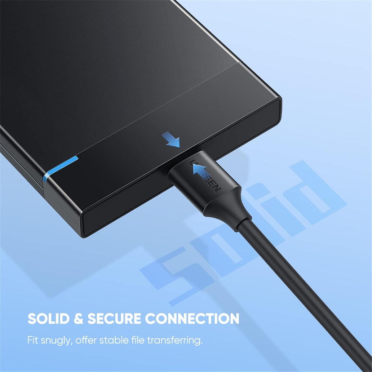 UGREEN 20103 USB-C to USB 3.0 Micro B Cable, Fast Charging and Sync Data Transfer Cord - 1M
