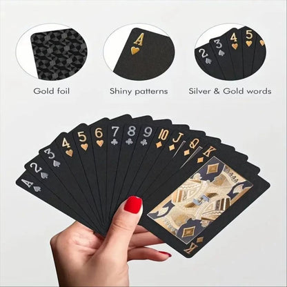 Luxury Skull Waterproof Poker Cards: Gold & Silver Collector's Edition Deck for Board Games