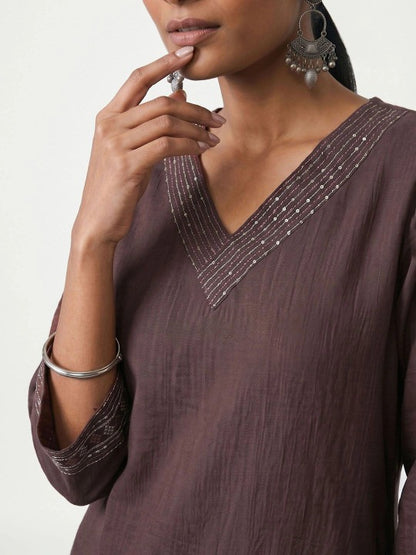 Women Embellished Sequinned Kurta
