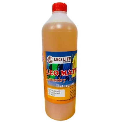 1L Non Toxic, Leo Life Biodegradable Leo Matic Laundry Liquid Detergent for All Types of Clothes