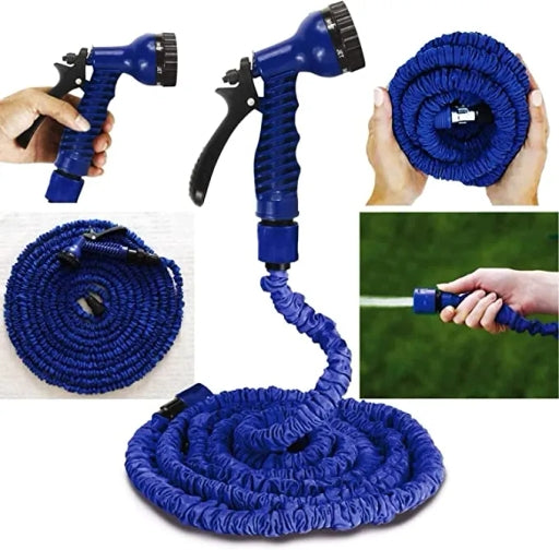 50Ft Expandable Garden Hose with 7-Mode Spray Gun for Car Washing, Lawn & Garden Watering