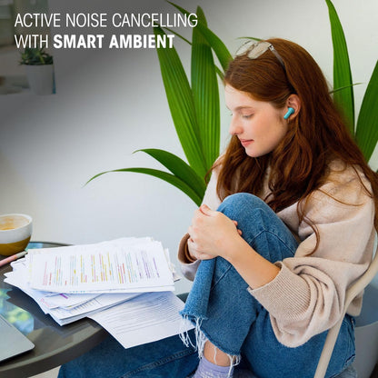 JBL Wave Beam 2 Adaptive Noise Cancelling with Smart Ambient True Wireless Earbuds, Deep Bass, Comfort Fit, 40H Battery, Hands-Free + VoiceAware, Water and Dust Resistant