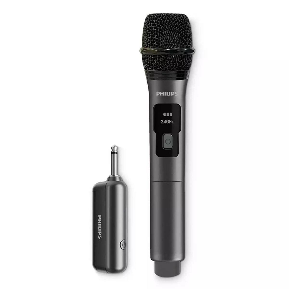 Philips Original Wireless Microphones , Dynamic Microphones with Adjustable Sensitivity & Rechargeable Receiver