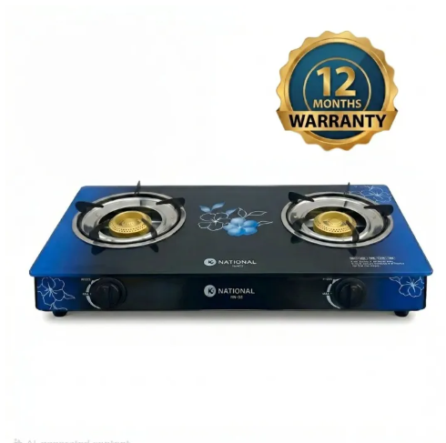 Glass Top Gas Cooker Double Burner