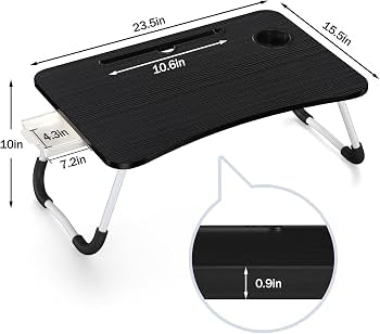 High Quality Folding Laptop Table Home Office Desks -Wood