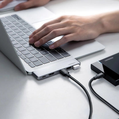 Ugreen USB-C HUB 60559 2x USB-C / USB-C PD (Thunderbolt 3, 100W, 4K 60 Hz, 10 Gbps) / HDMI 4K 30 Hz / 3x USB 3.0 for MacBook Pro / Air