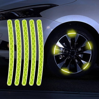 20Pcs Car Tire Rim Reflective Sticker Night Safety Warning Strip Motorcycle Bike Auto Wheel Hub Refl