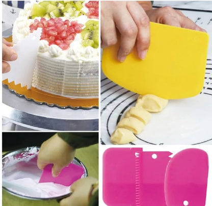 3 Pieces Scrappers Cake Accessories icing tools cake decoration Scrapper