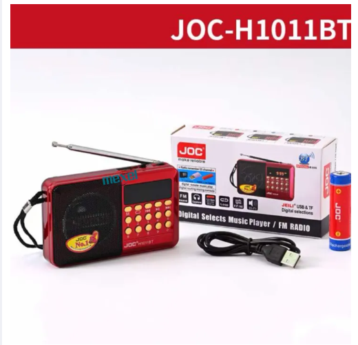 JOC Radio Bluetooth with Rechargeable Batteries and USB Cable Ultra Sound