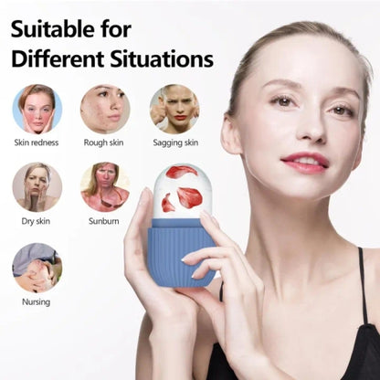 Silicone Ice Facial Roller Ice Holder, Face Ice Mold Skin Care