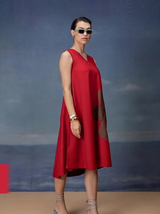 Women Patchwork a-Line Dress