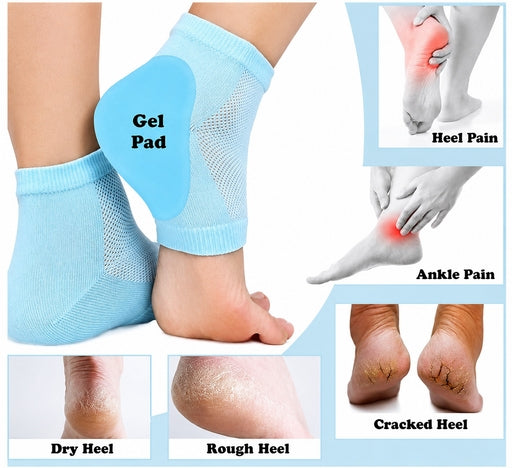 Heel Pain Relief Silicone Gel Heel Socks
