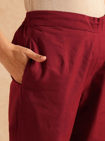 Women Regular Pure Cotton Kurta with Trousers & with Dupatta