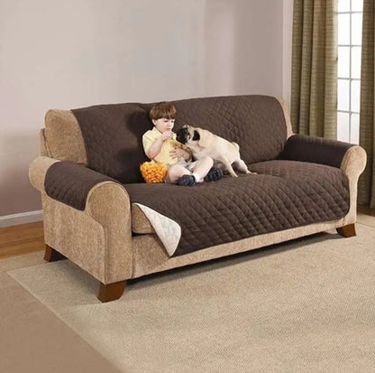 Double Seater Reversible Sofa Slipcover, Durable Protector for Pets, Kids, and Everyday Use