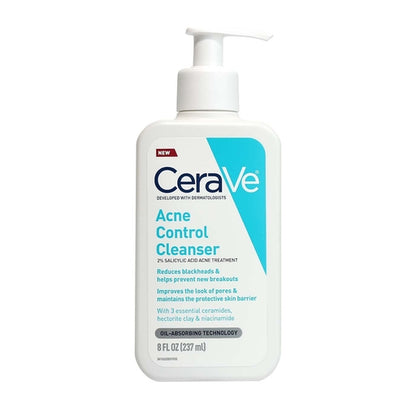 CeraVe Acne Control Cleanser 2% Salicylic Acid Acne Treatment 237Ml