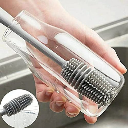Silicone Bottle Cleaning Brush with Reinforced Long Handle 32X3.3CM