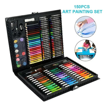 150 Pcs Kids Art Set Children Drawing Set Water Color Pen Crayon Oil Pastel Painting Drawing Tool