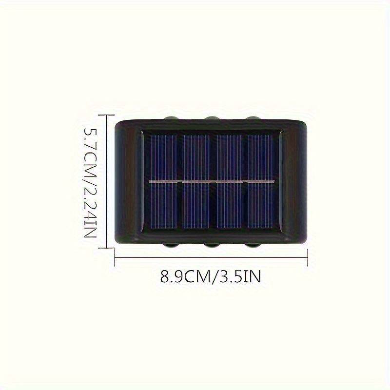 2PCS 6 LED Solar Wall Lights – Waterproof Outdoor up & Down Garden, Fence & Stair Lamps