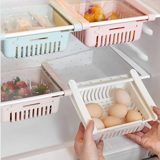 Storage Box Kitchen Organizer Food Storage Freezer Shelf Holder, 8.1X6.5x3
