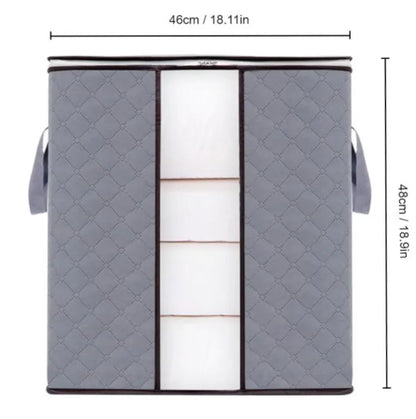 Large Capacity Non-Woven Storage Box for Clothing and Bedding Storage Semitransparent Durable