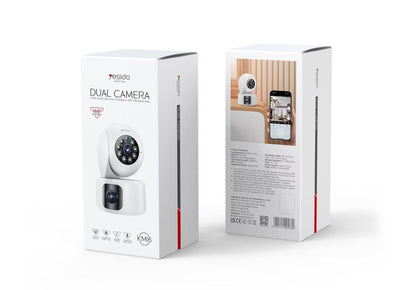 Yesido KM16  Dual Lens Smart Indoor HD Dual Camera With Night Vision | 4 Mega Pixels | Resolation 1920×1080