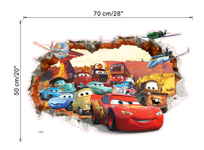 McQueen Wall Sticker Cartoon 3D Effect Decorative Wall Decal Home Decor Gifts for Kids Rooms Nursery room wall decoration children toys kids stickers