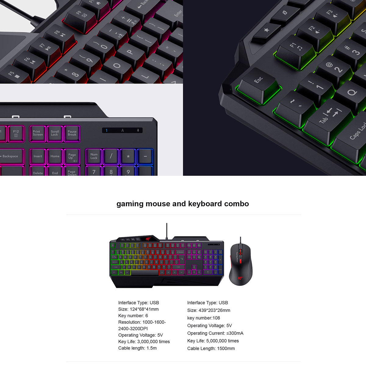Havit HV-KB852CM Gaming Keyboard & Mouse Combo