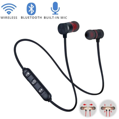 Bluetooth Wireless Headset Sports Neckband Magnetic Earphone Headphone for All Phones