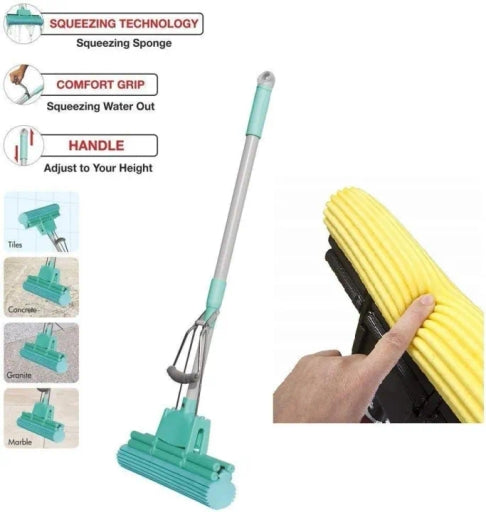 Absorber Sponge Mop for Home Kitchen Cleaning Squeeze Mop